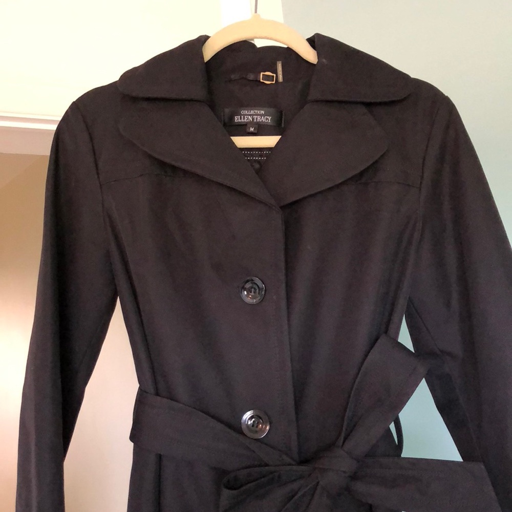 Ellen Tracy Black Trench Coat